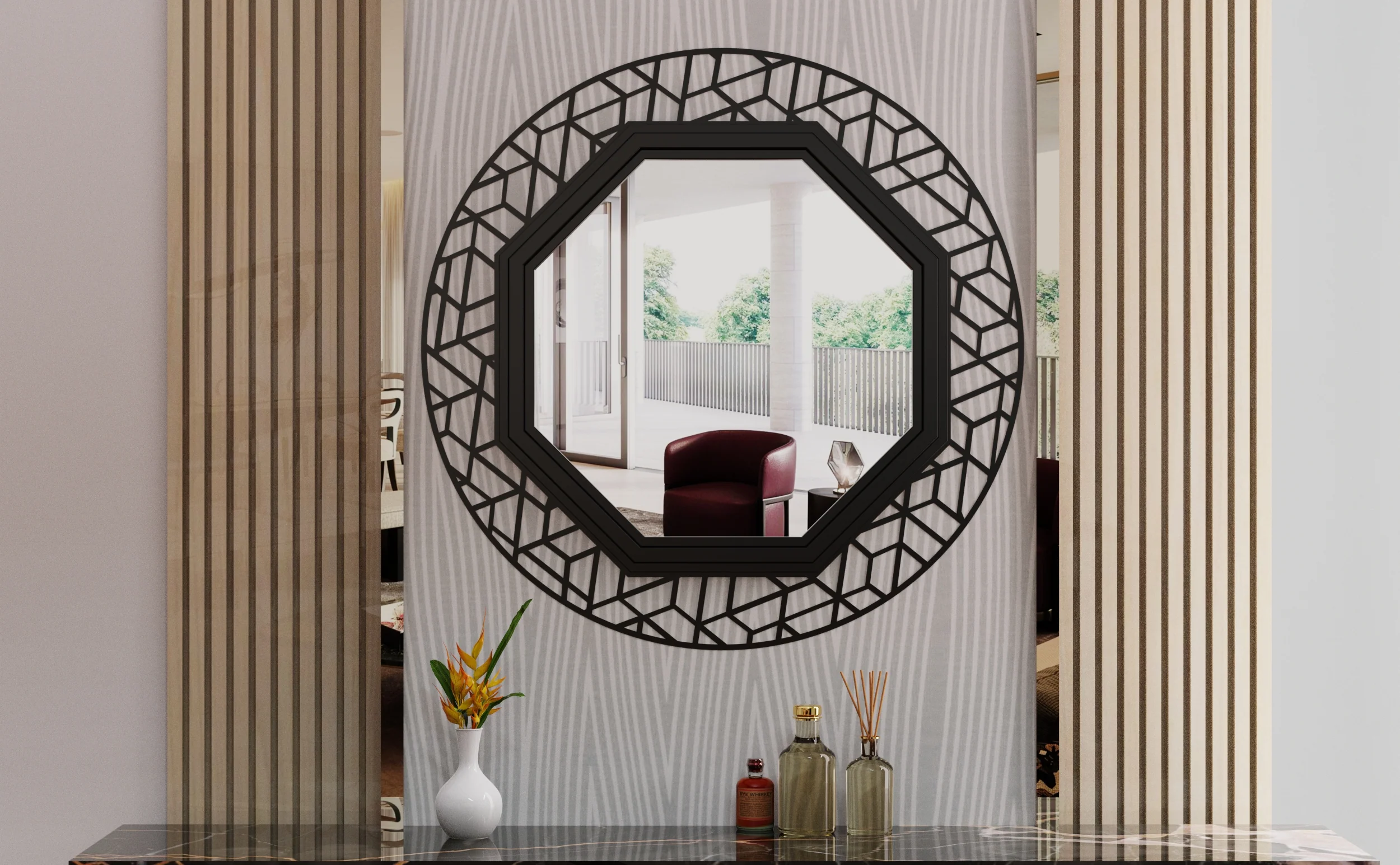 Exploring the Elegance of Geometric Mirror: A Modern Décor Essential